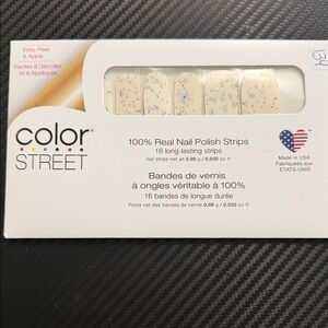 Color Street Nail Strips with Red,Blue,Silver star Glitter Accents - Lucky Stars